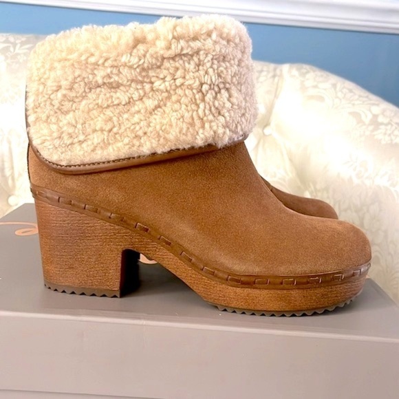 Brand New Crown Vintage Genuine Suede Seloina Ankle Booties w/ Faux Fur Cuff - Picture 5 of 16